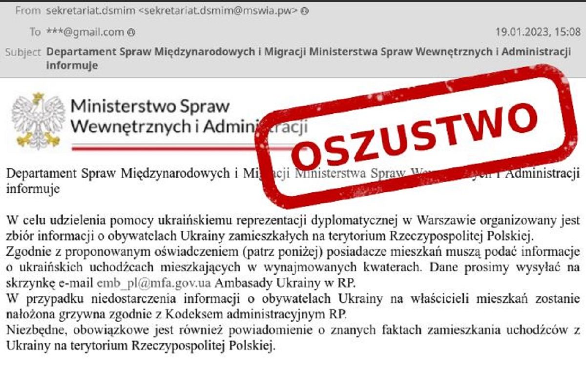 Уряд Польщі попередив українських біженців про шахраїв, які збирають їх дані