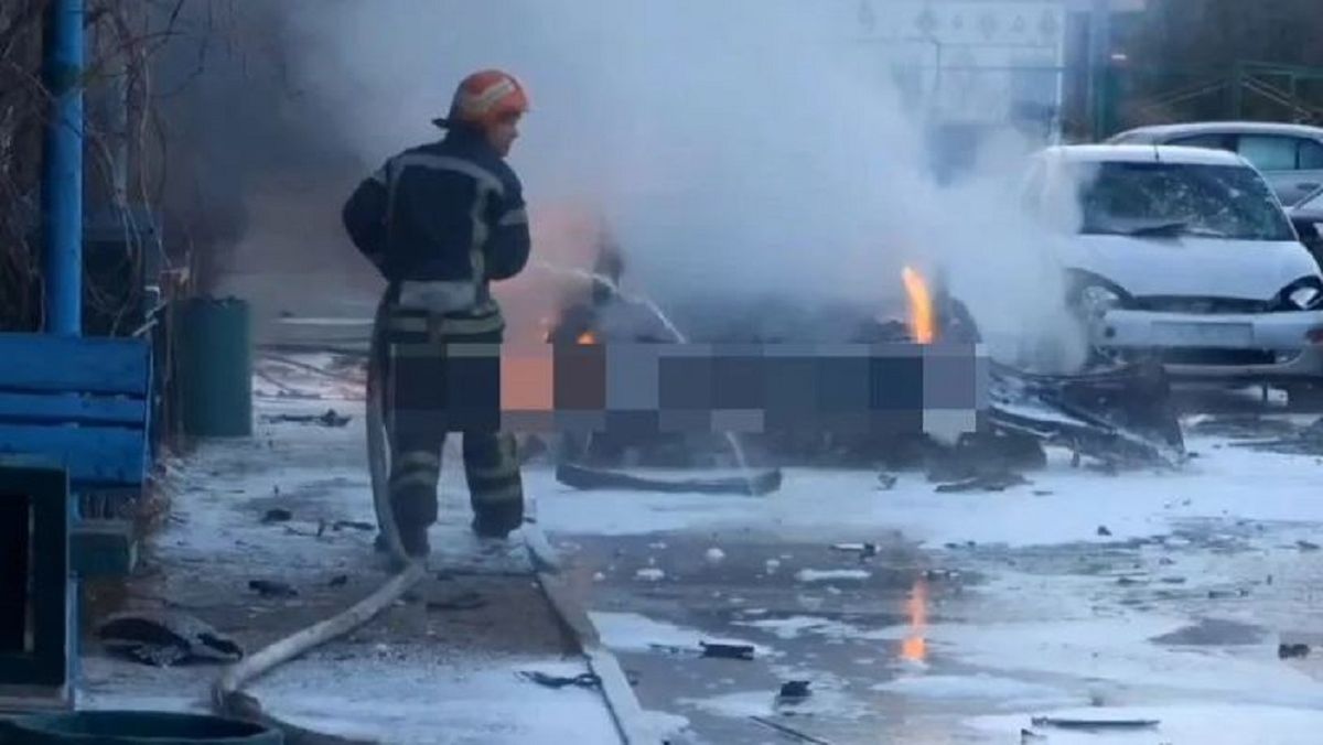 В Енергодарі вранці підірвали автомобіль місцевого колаборанта