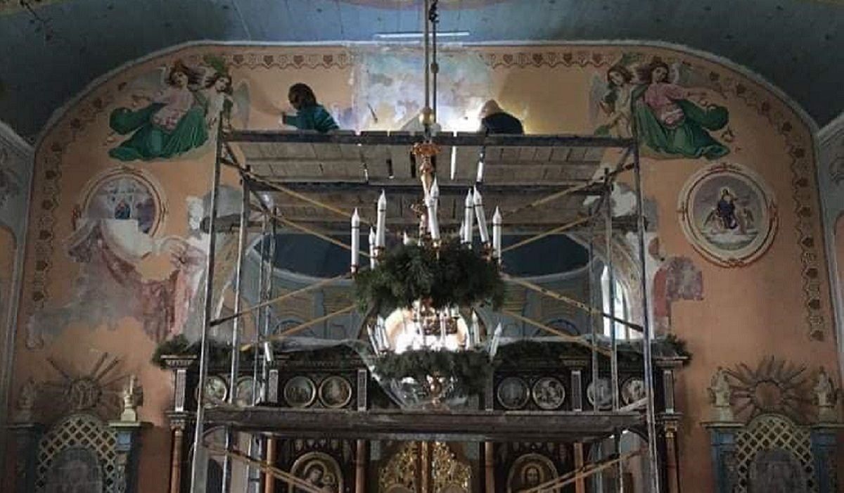 У церкві на Львівщині виявили рідкісний розпис зі сюжетом Старого Завіту