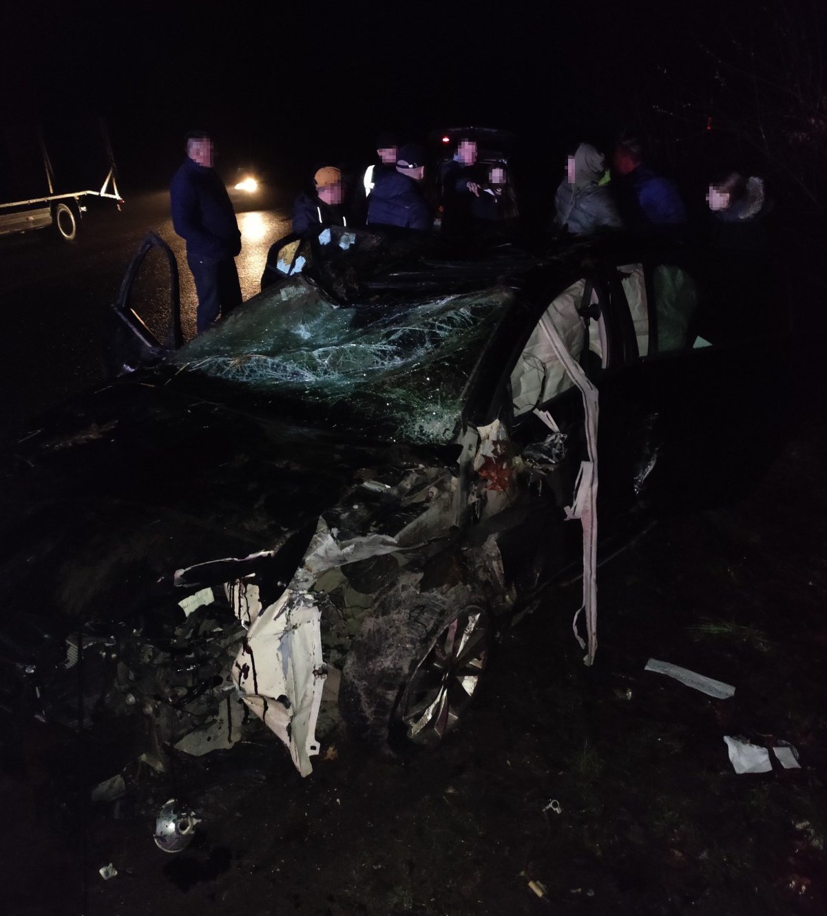 Винуватецеві аварії загрожує до трьох років обмеження волі (фото поліції)