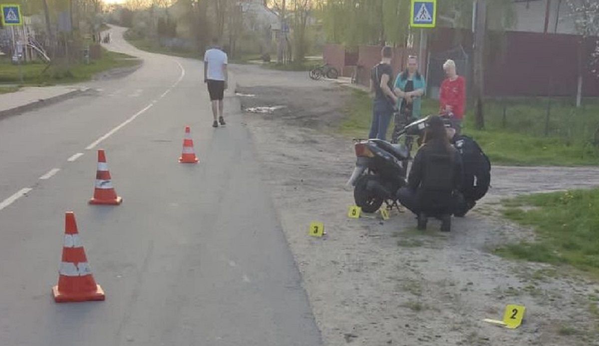 19-річна мешканка Золочівщини за кермом скутера збила 9-річну дівчинку 