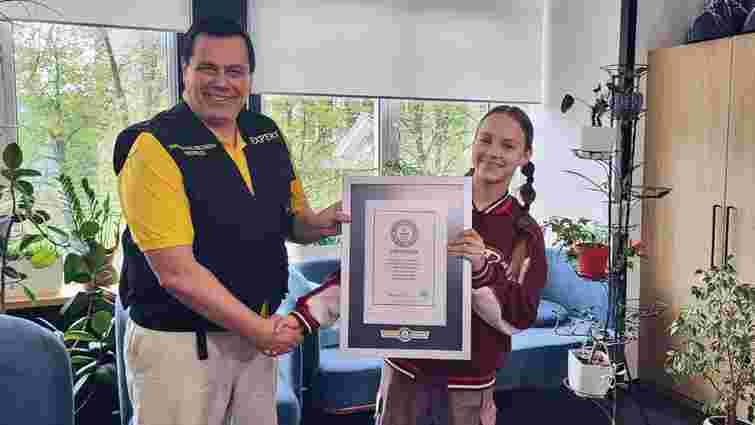 12-річна спортсменка з Одещини вдруге потрапила до Книги рекордів Гіннеса