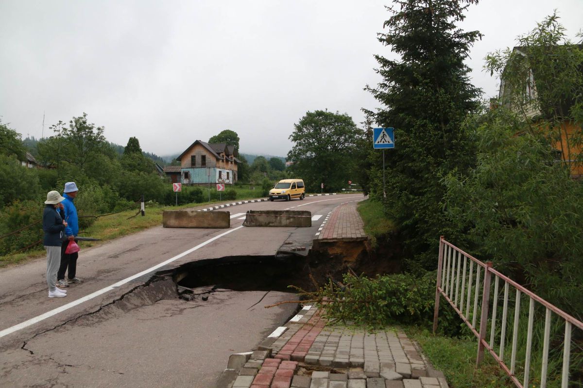 Львівська ОВА опублікувала схему об’їзду зруйнованої дороги в Східниці