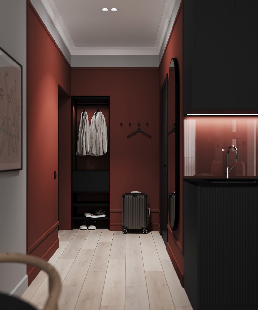 Апарт-готель містить 42 апартаменти, зону рецепції, коворкінг і ресторан.