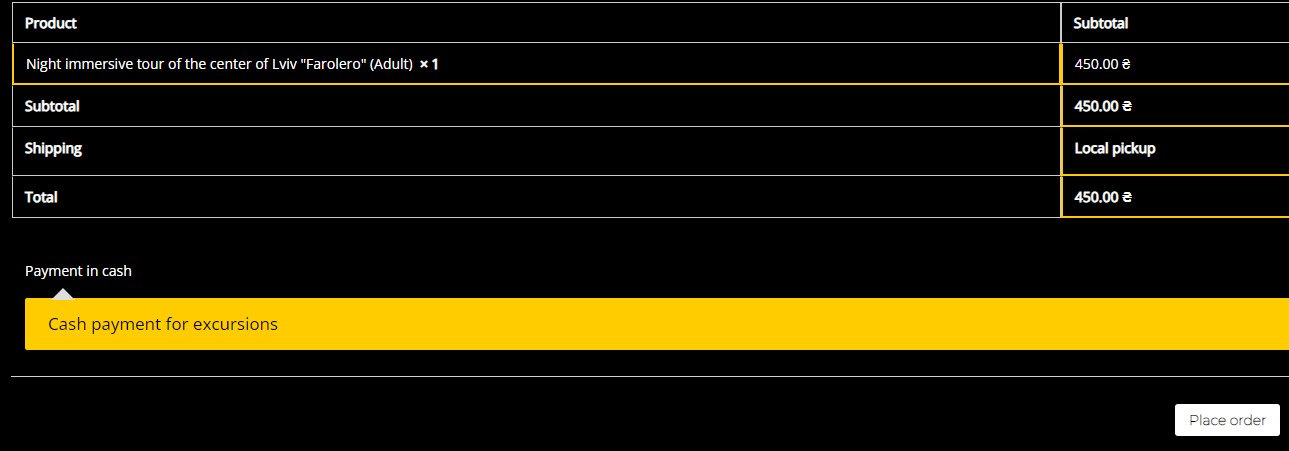 Раніше оплата екскурсій була лише готівкою