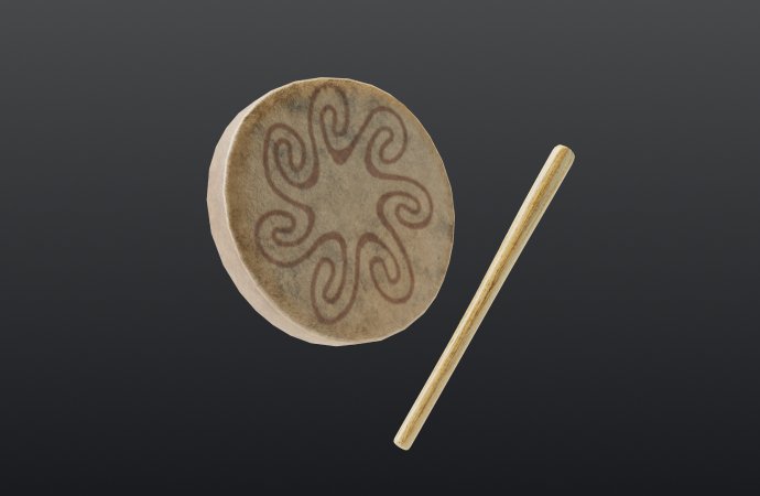 Бубен та палка-калаталка