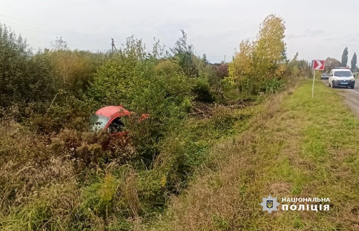 На Волині автомобіль в'їхав у дорожній знак і перекинувся, загинув водій