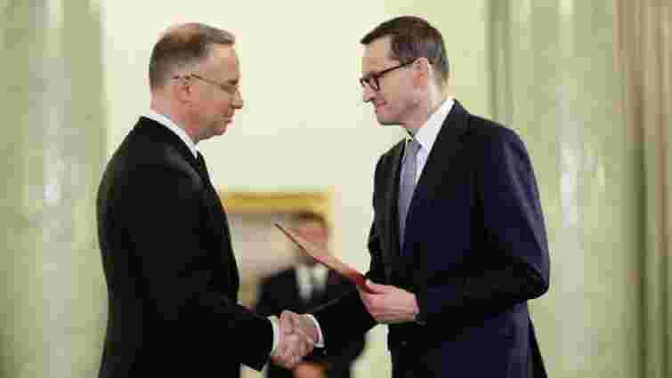 Дуда знову призначив Моравецького прем'єром Польщі й доручив сформувати новий уряд