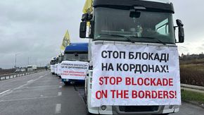 Українські перевізники організували попереджувальну акцію на кордоні з Польщею