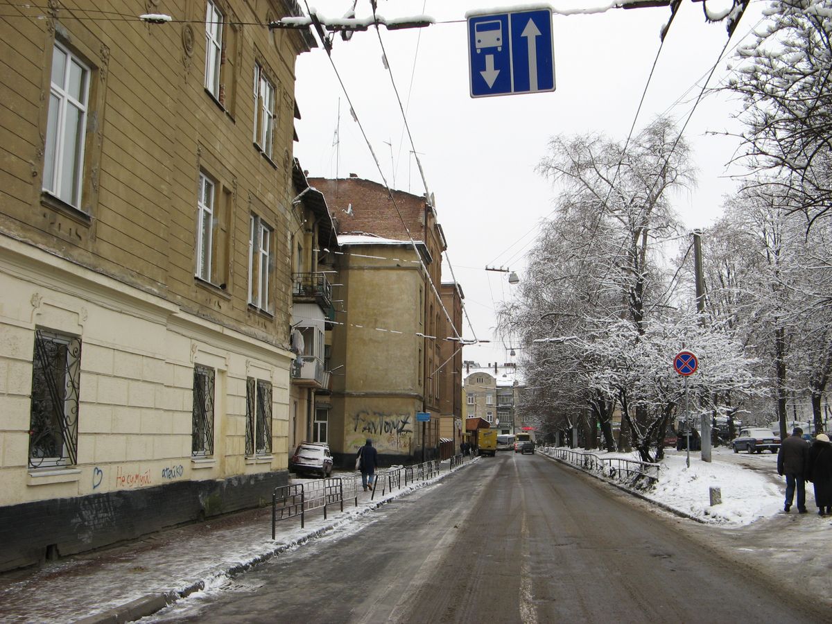 На вул. Волоській у Львові ліквідують смугу громадського транспорту