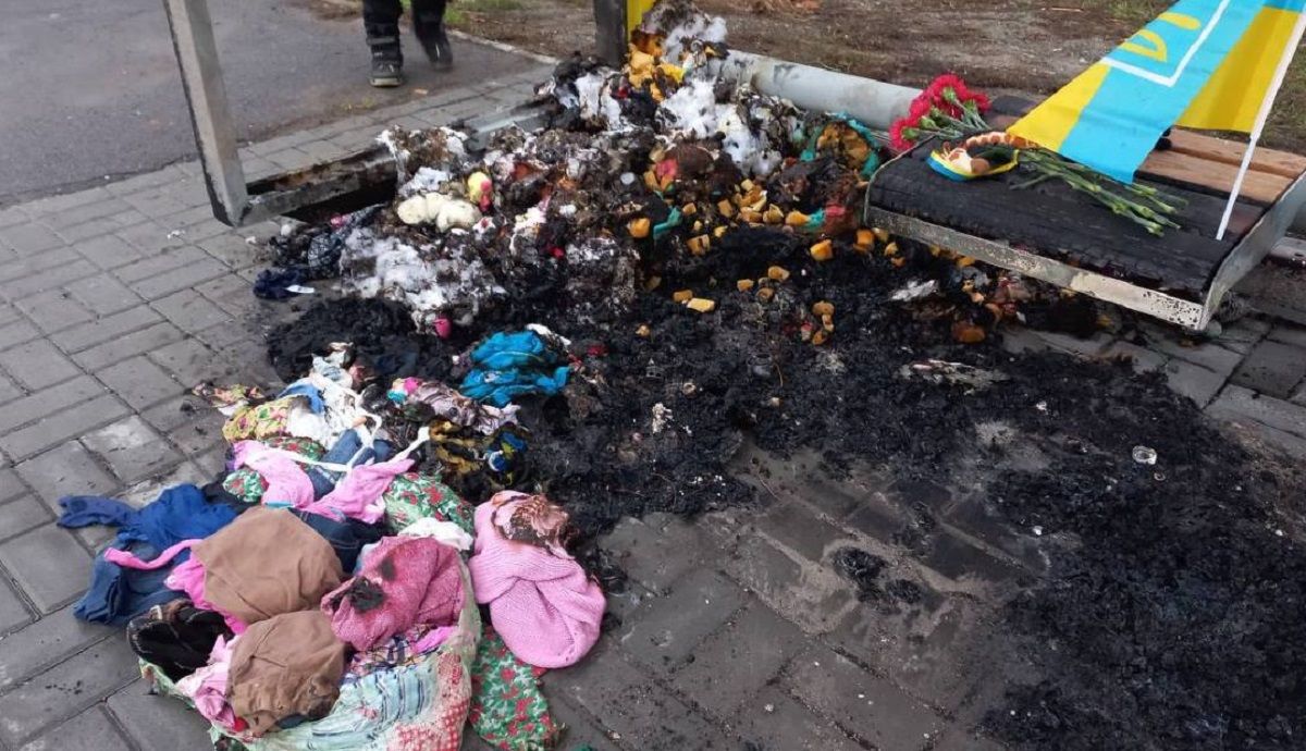У Дніпрі згорів «народний меморіал» загиблим від ракетного удару