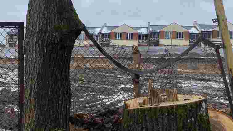 За самовільно зрізані дерева у Брюховичах забудовник відшкодує майже 200 тис. грн