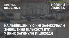 На Львівщині у січні зафіксували зменшення кількості ДТП, у яких загинули пішоходи