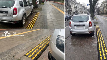На вул. Бандери у Львові переробляють паркувальні місця для людей з інвалідністю