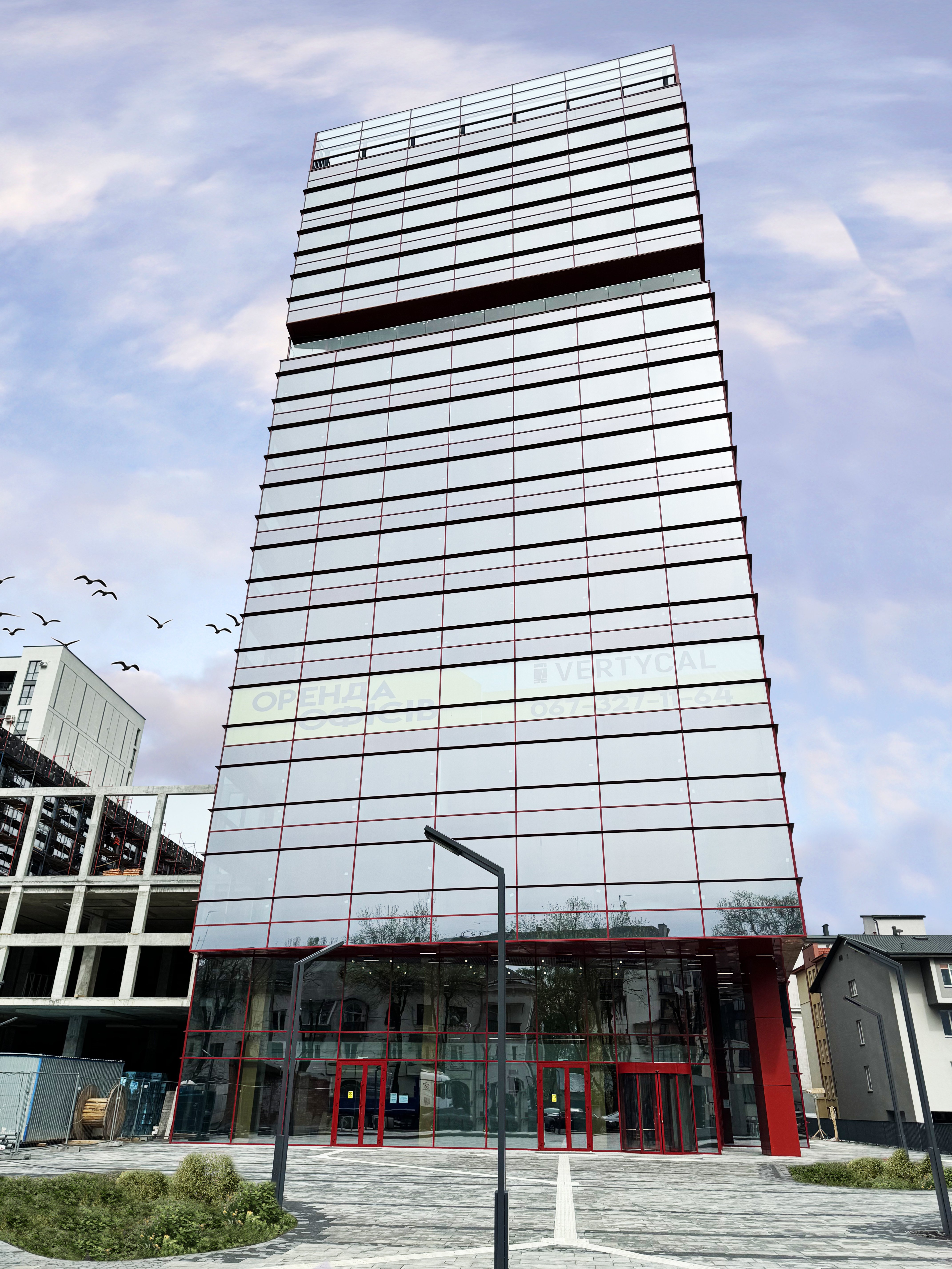 Бізнес-центр VERTYCAL розташований на вул. Антоновича, 120, в одному з найбільших ІТ-осередків Львова