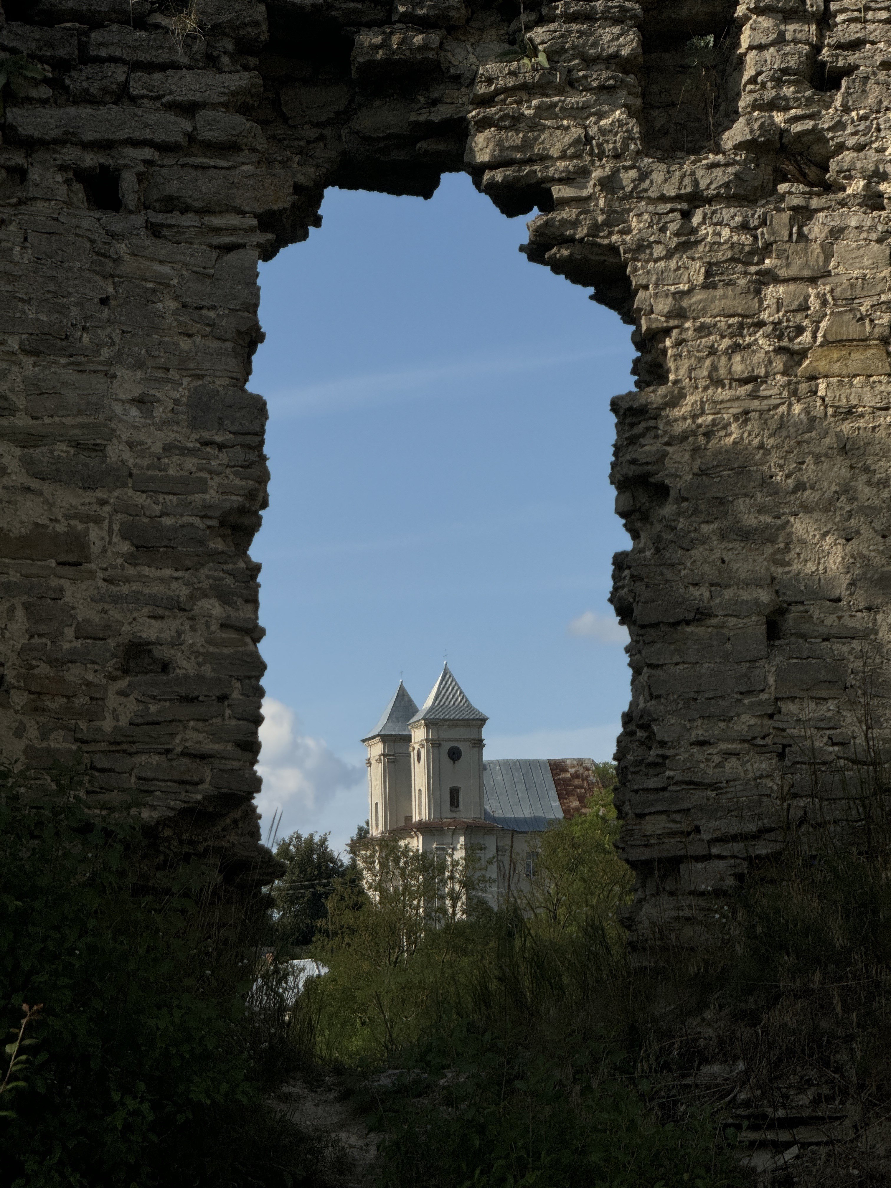 Вид на костел із Сидорівського замку