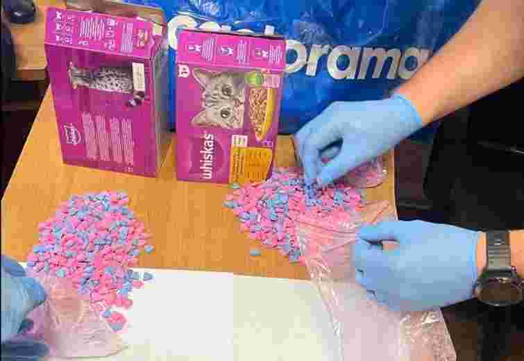 На Волині митники виявили у пасажирському автобусі 3 кг екстазі серед корму для котів  