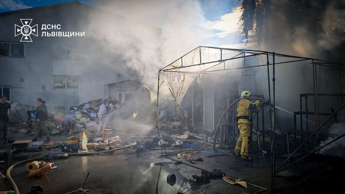 На міському ринку в Ходорові сталася масштабна пожежа