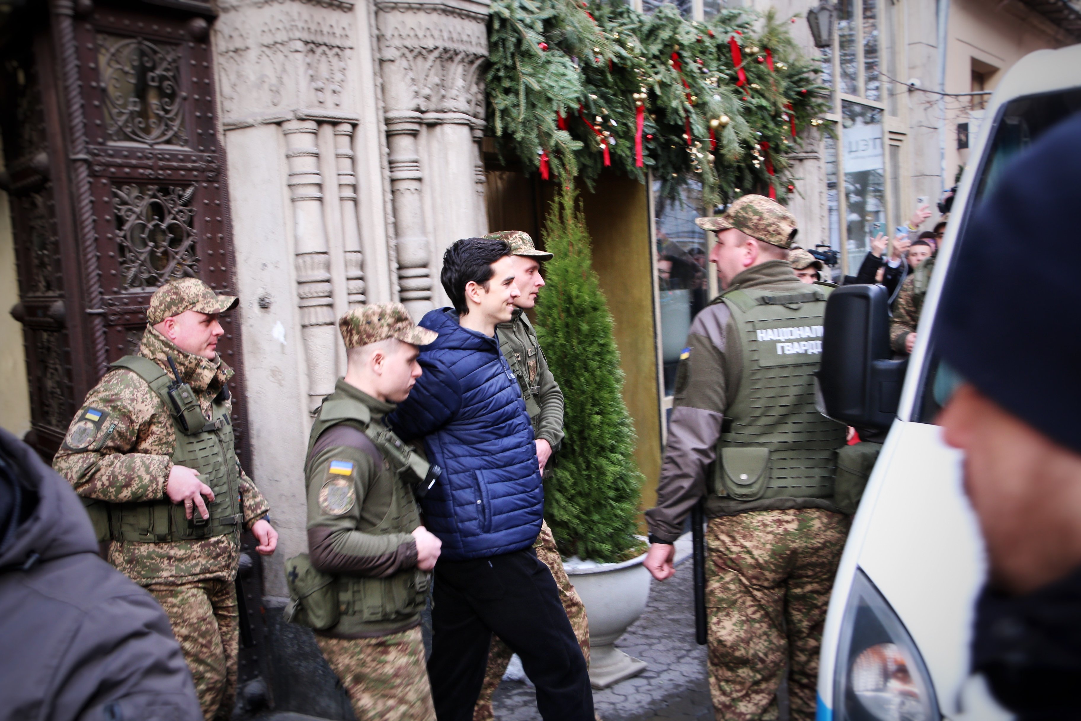 В'ячеслав Зінченко на виході з Шевченківського суду Львова, 13 січня. Фото ZAXID.NET