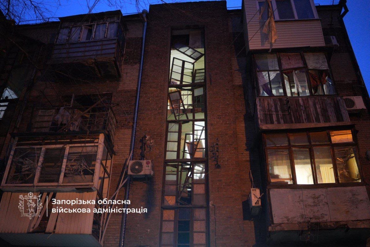 Наслідки російського удару по Запоріжжю