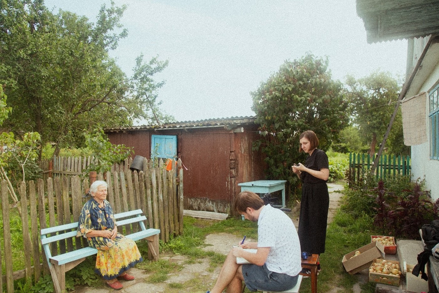 Запис усноісторичного інтерв’ю у Волинській області. Фото Ірини Роїк