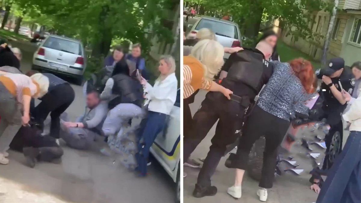 У Рівному натовп жінок намагався завадити поліції затримати військовозобовʼязаного