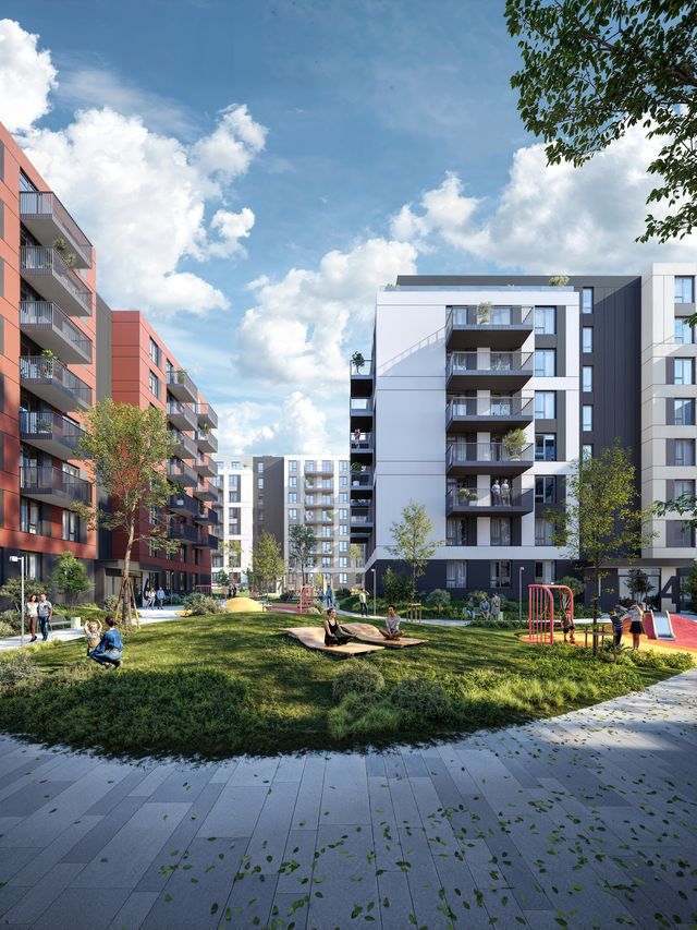 Закритий двір ЖК Wings має спортивну, дитячу та відпочинкову інфраструктуру