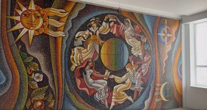 У Львові відновили мозаїку в будівлі видавництва «Вільна Україна»