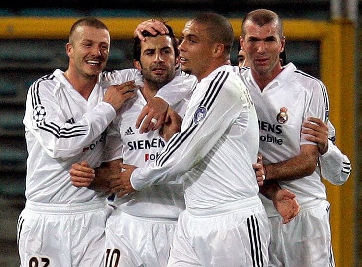 Девід Бекхем, Луїш Фігу, Роналдо та Зінедін Зідан