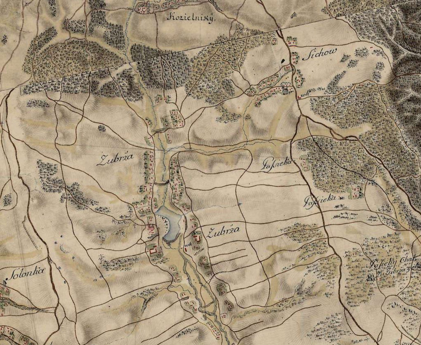 Заплава річки Зубра і село Зубра