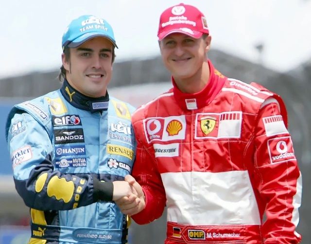Фернандо Алонсо і Міхаель Шумахер