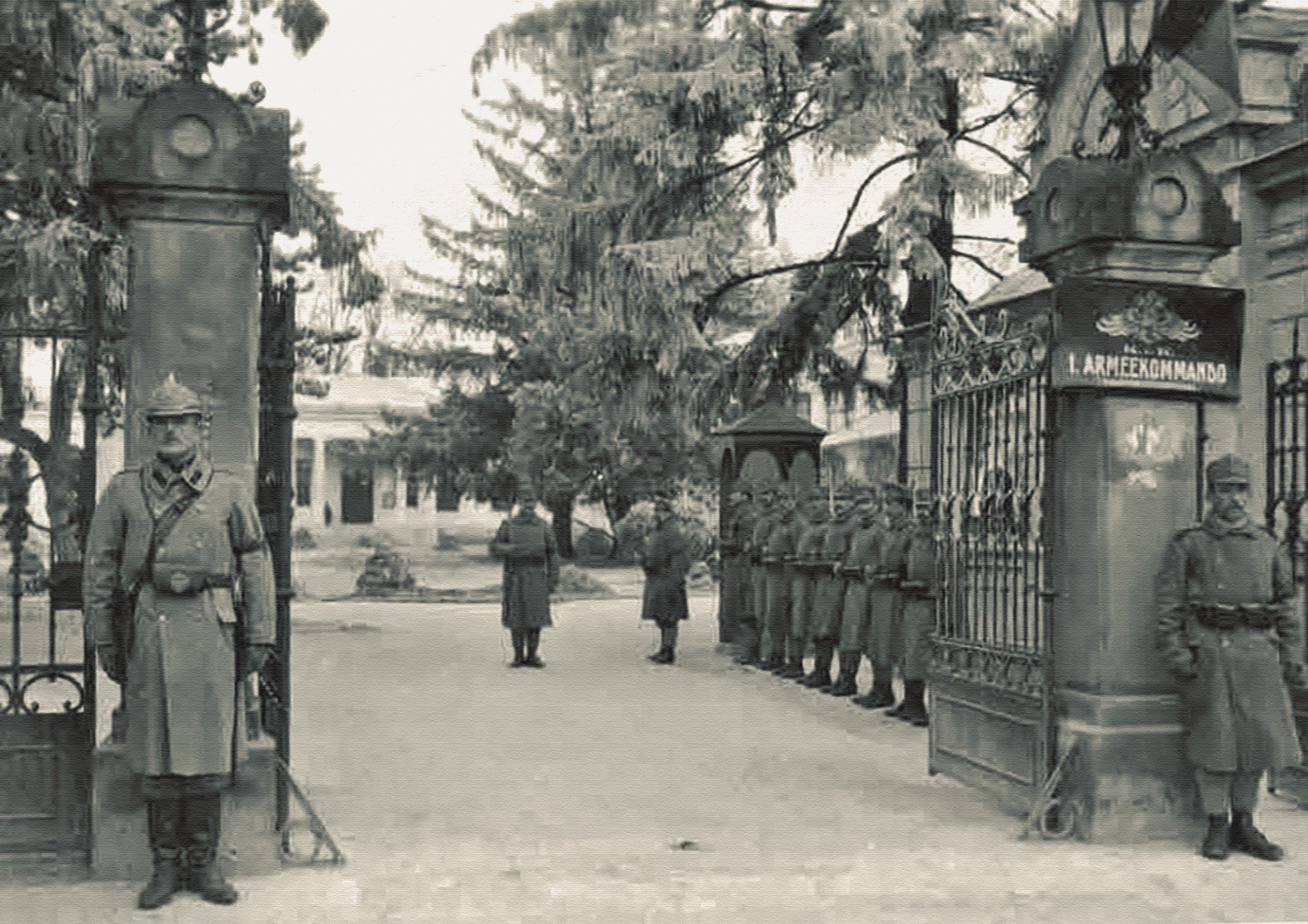 Штаб Першої цісарсько-королівської армії в палаці Радехова (фото з Мандрівки старим кордоном)