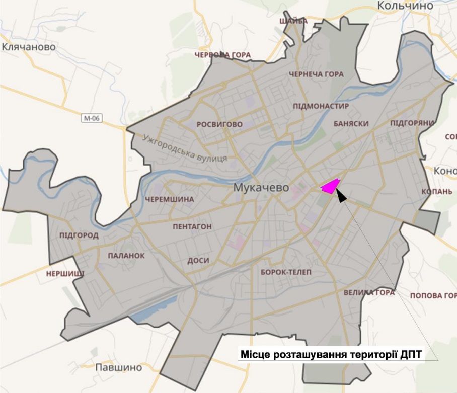 Територія майбутньої забудови – майже 4 гектари. Фото Мукачівської міськради
