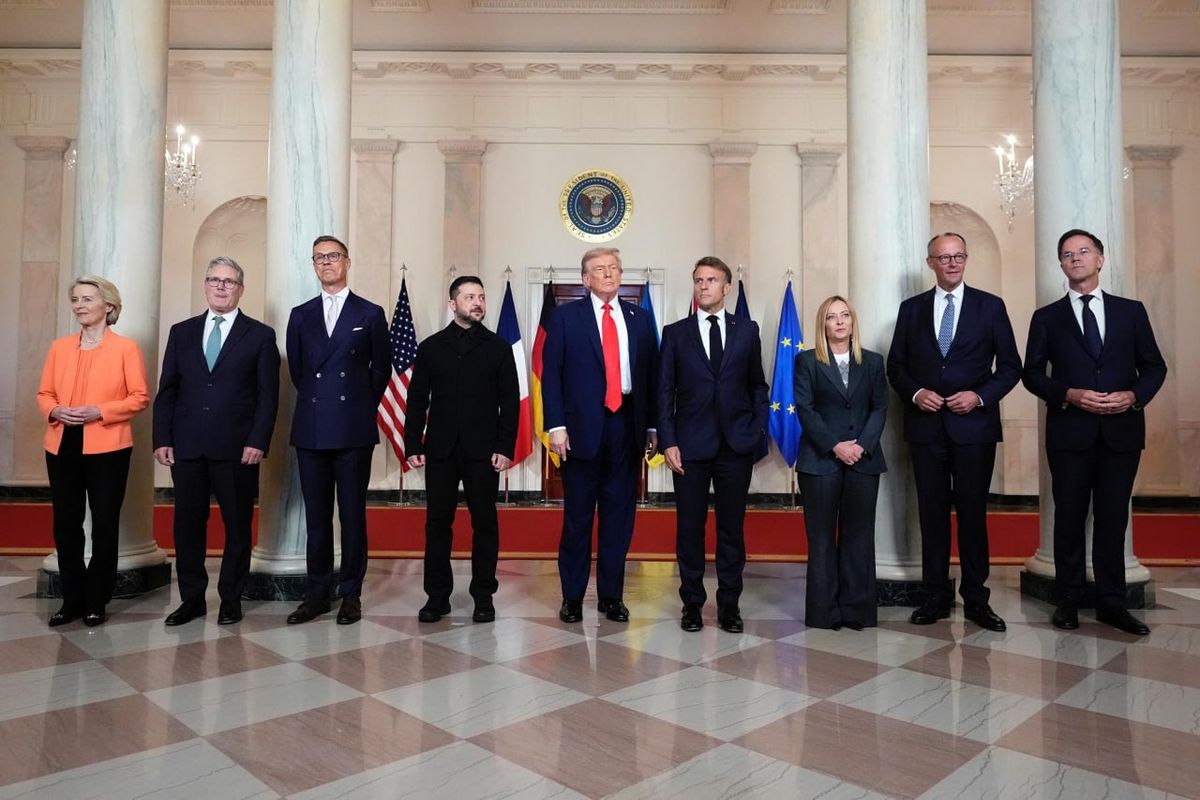 Європейські лідери зробили заяви під час зустрічі з Трампом та Зеленським 