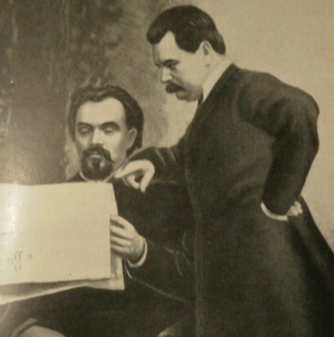 Михайло Старицький із Марком Кропивницьким