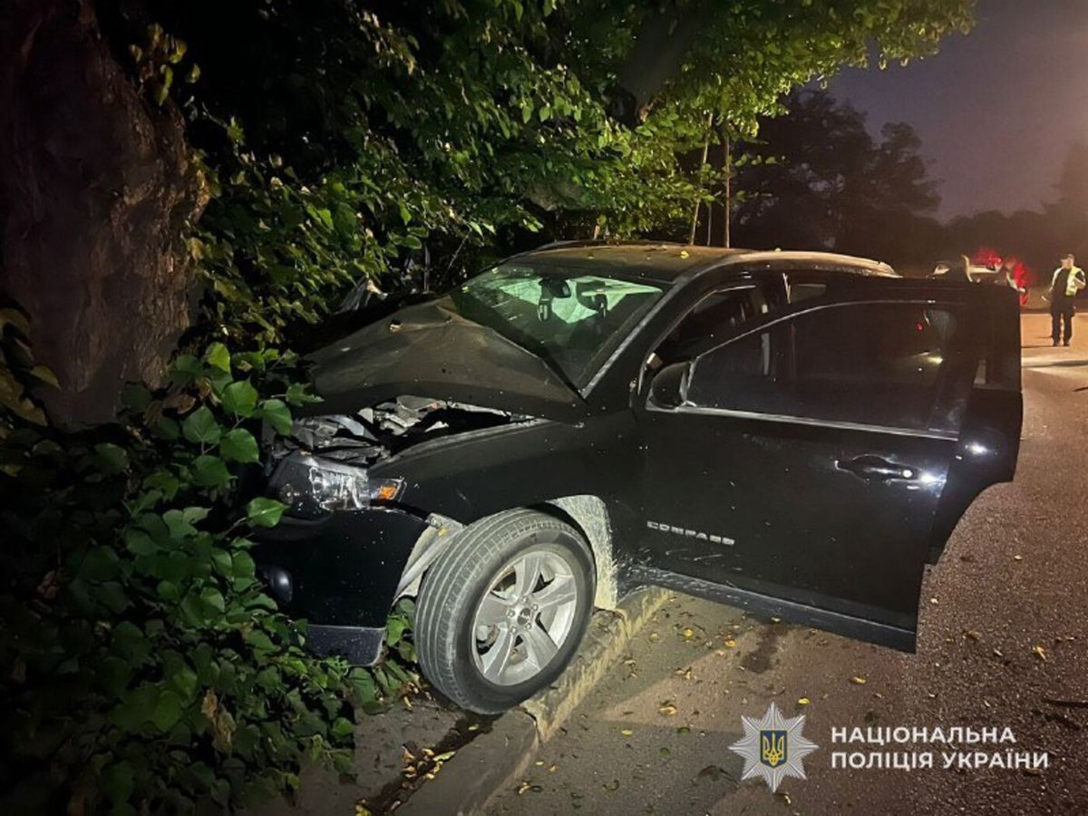 У Брюховичах пʼяна водійка Jeep знесла залізничний переїзд і вʼїхала в дерево