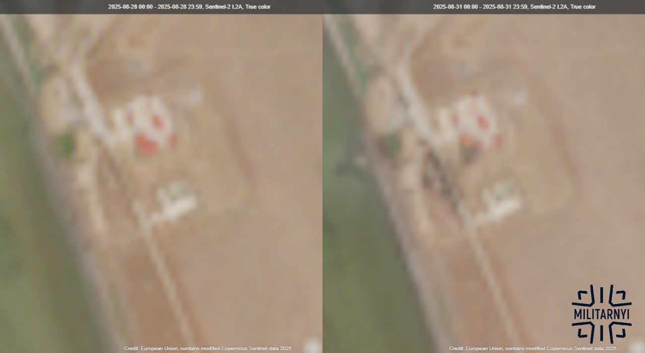 Супутникові знімки застави ФСБ в Криму, що свідчать про успішне ураження