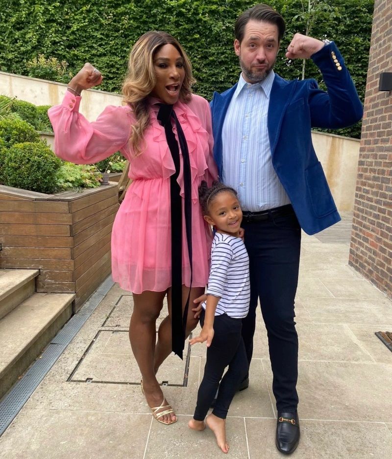 Серена Вільямс з чоловіком і донькою