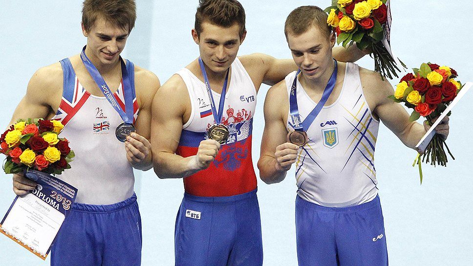 Олег Верняєв (крайній праворуч) на чемпіонаті Європи в Москві (2013 рік)