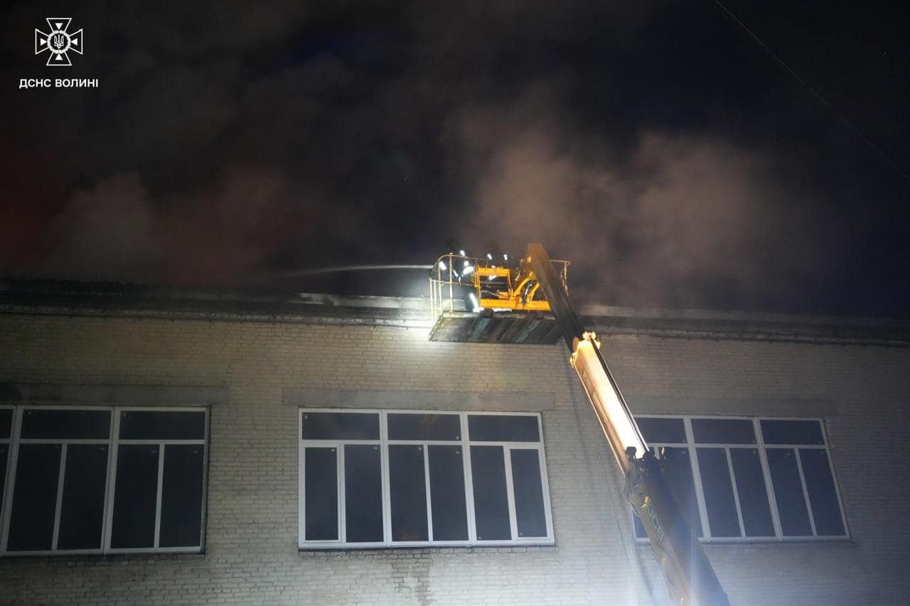 Унаслідок російської атаки 10 вересня на Волині виникла пожежа (фото ДСНС)