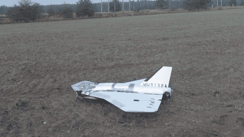 Фото зі соцмережі X, збитий безпілотник у Польщі 10 вересня