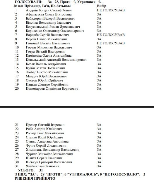Під час сесії у 2020 році депутати Ужгородської міськради затвердили два десятки ДПТ