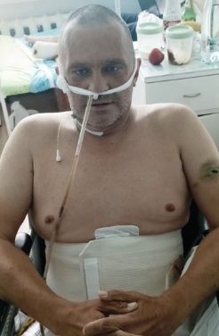 Вадим Погодін після поранення на війні проти України