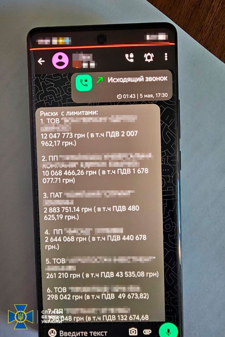 Листування, що підтвердує причетність Магамедрасулова до махінацій
