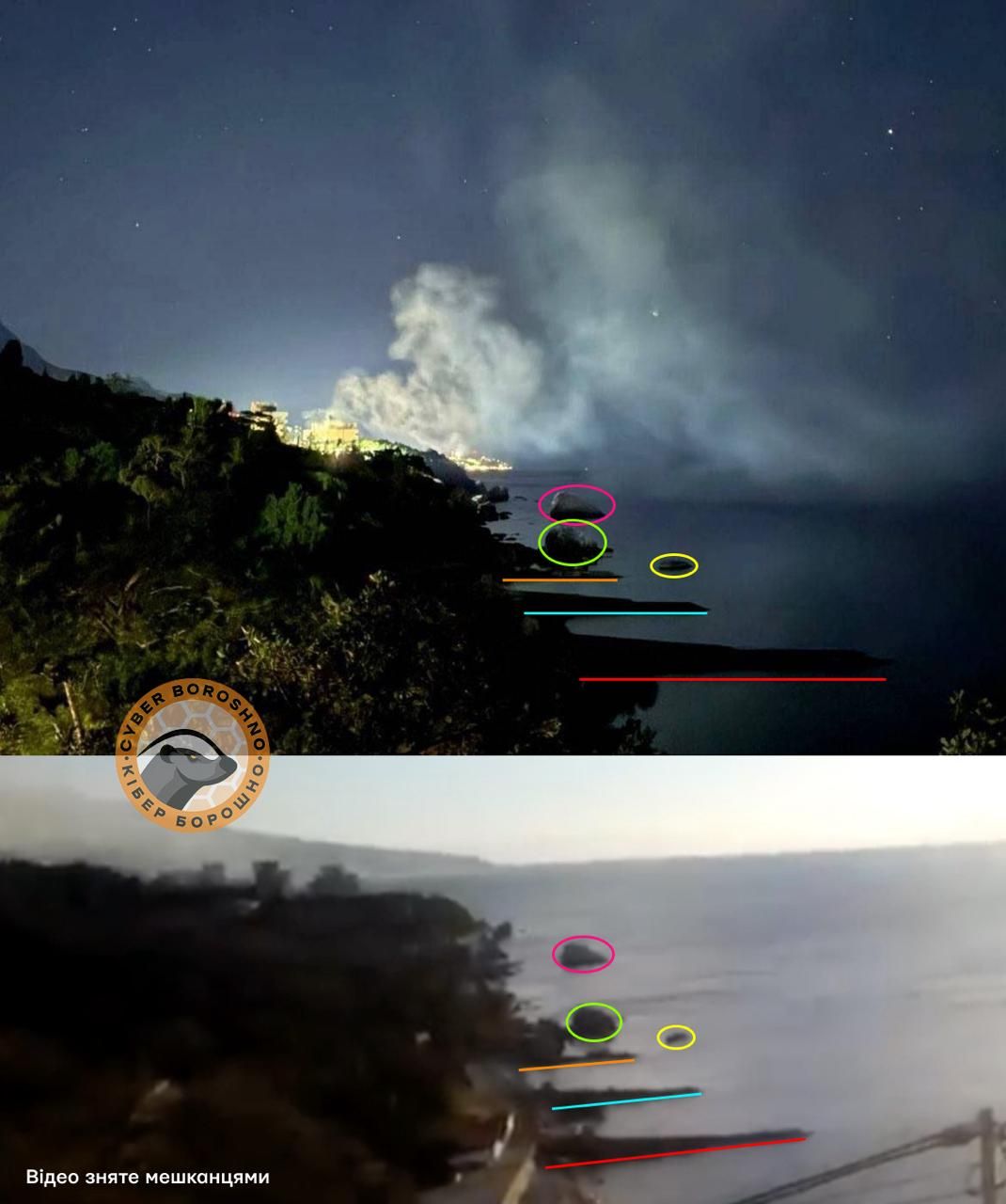 Фото CyberBoroshno, атакований санаторій «Форос» у Криму