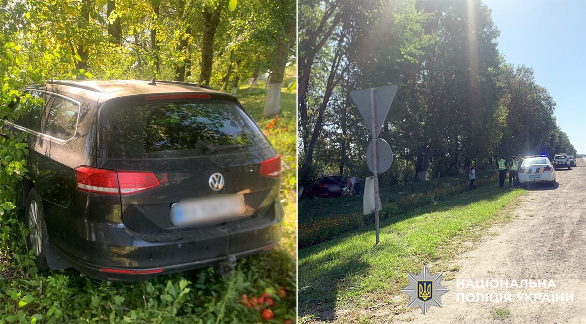 На Хмельниччині непритомний водій Volkswagen вʼїхав у дерево та загинув