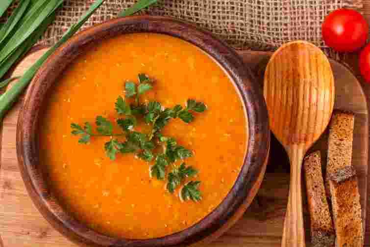 Суп-пюре із печеного солодкого перцю. Рецепт дня