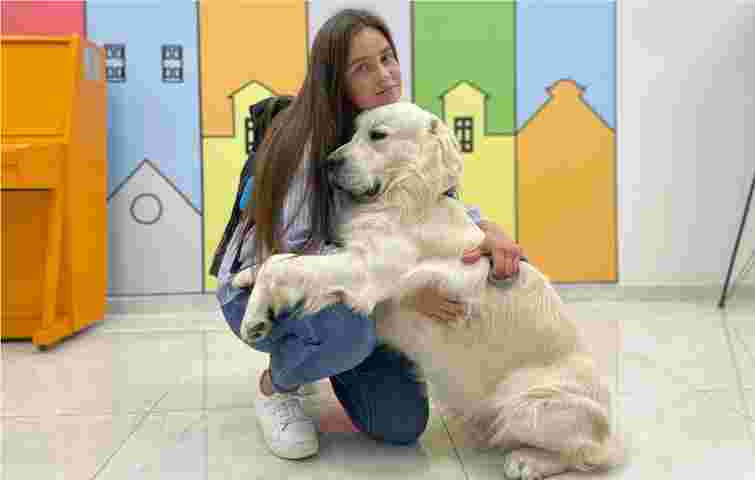 Львівська дитяча лікарня взяла на роботу терапевтом золотистого ретривера