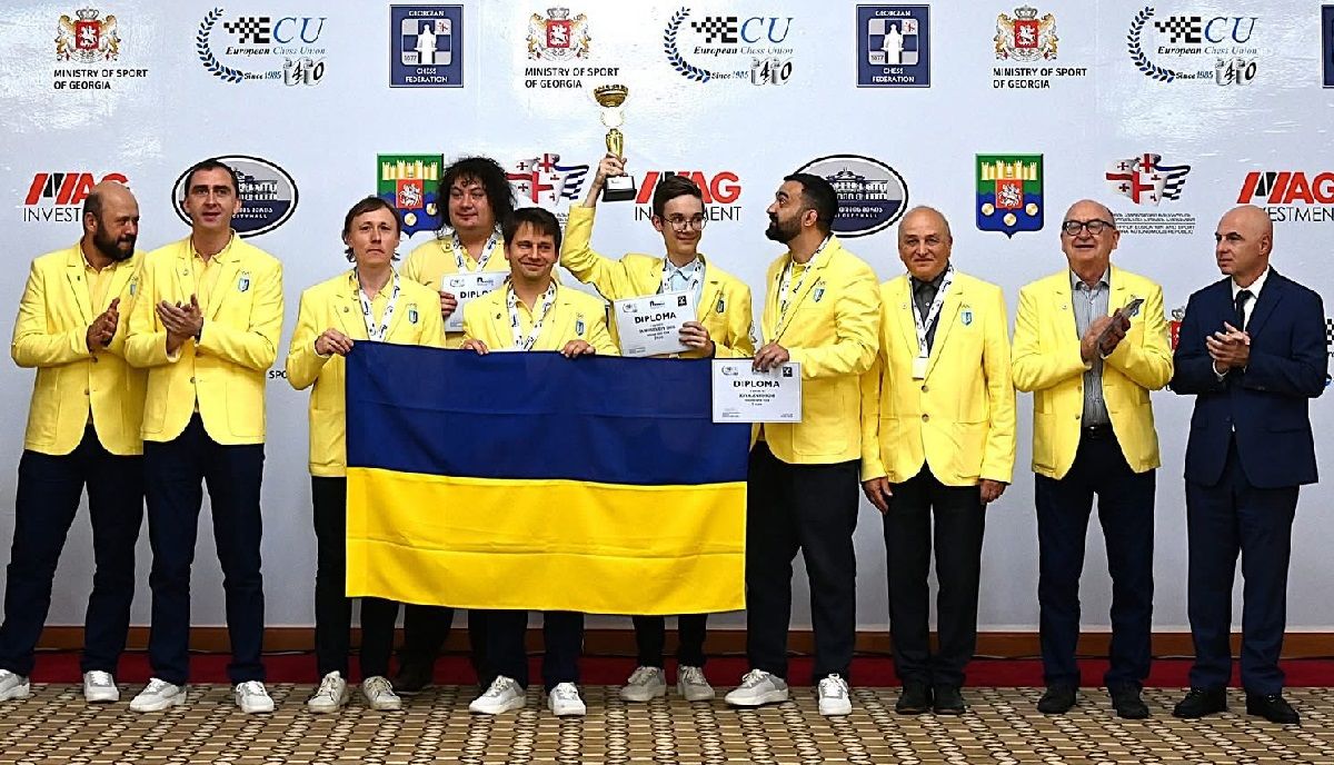 Збірна України з шахів вдруге в історії завоювала золото командного чемпіонату Європи