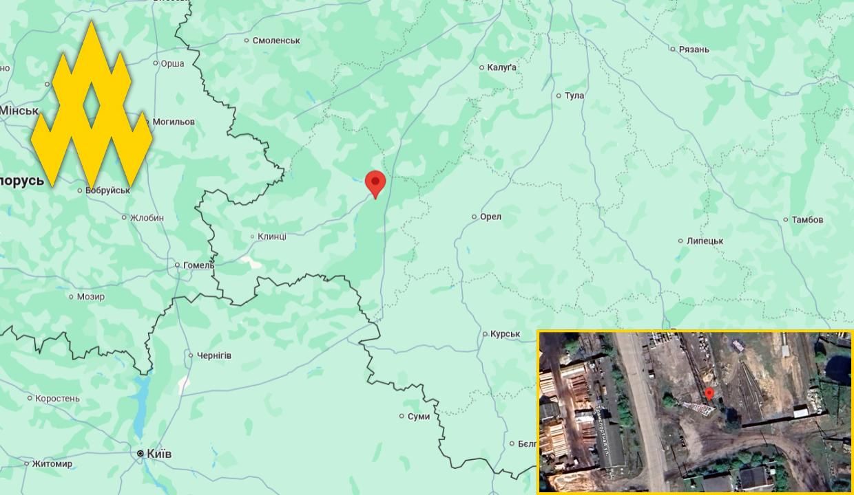 Місцезнаходження проведеної диверсії у Брянській області, фото «АТЕШу»